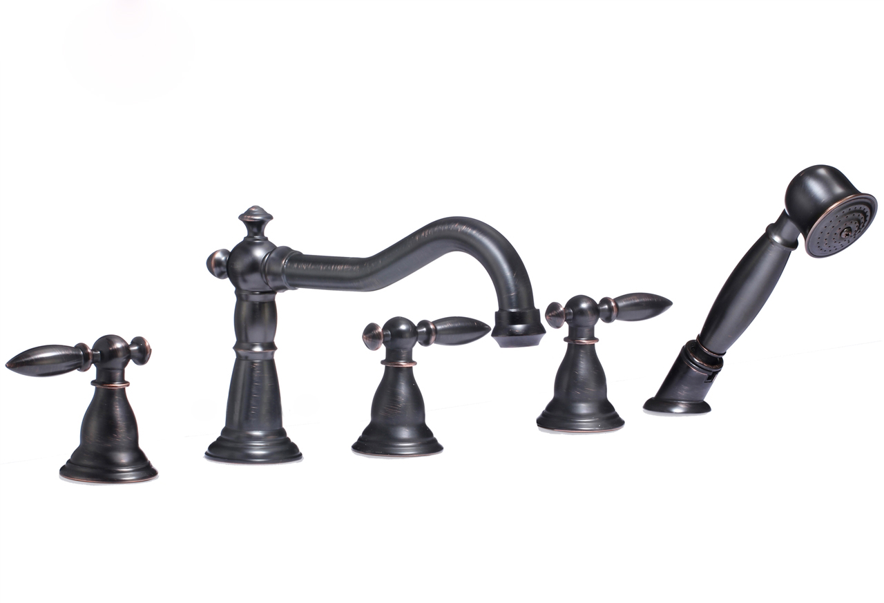 Nantes Triple Handle Solid Brass Bathroom Sink Faucet